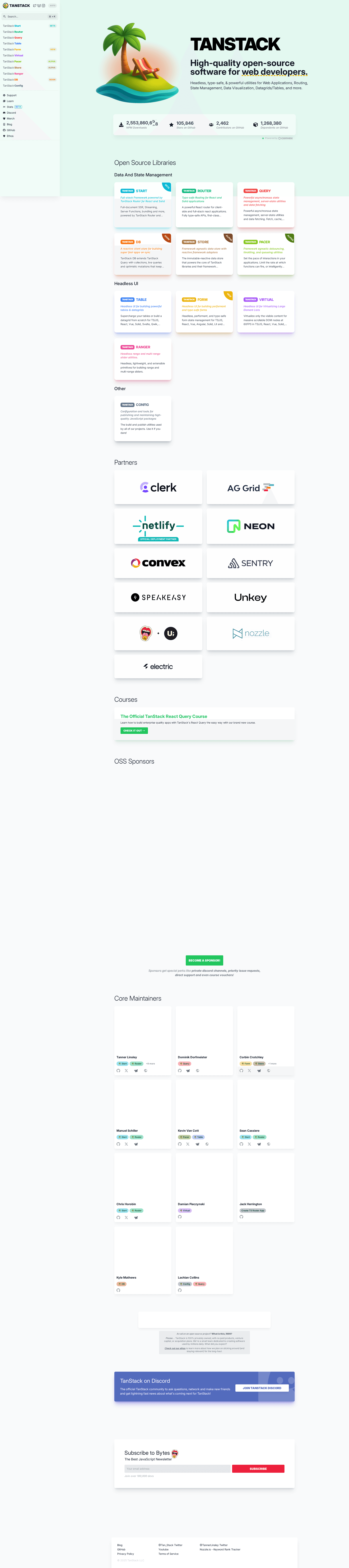 TanStack | High Quality Open-Source Software for Web Developers